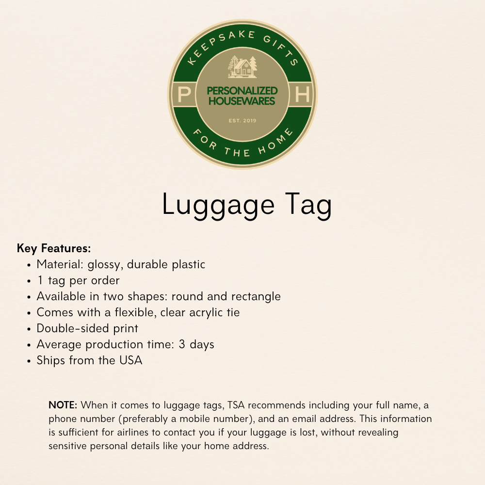 Mountain Travel Luggage Tag, Glossy Plastic Bag Tag, Double-Sided Print, Adventure Gift, Customizable Tags, Hiking Inspiration