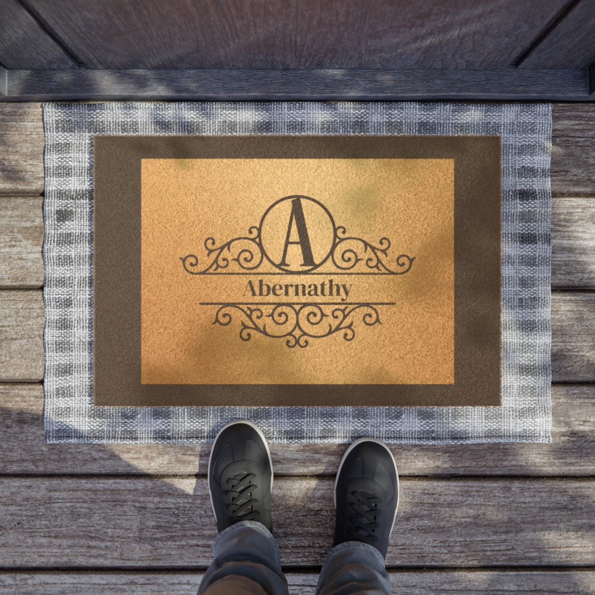 Personalized Initial and Name Doormat 24" x 16"