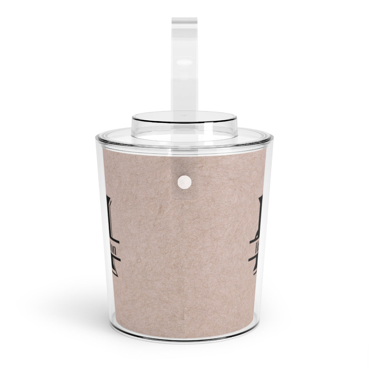 Perssonlized Ice Bucket with Tongs Split Initial With Name