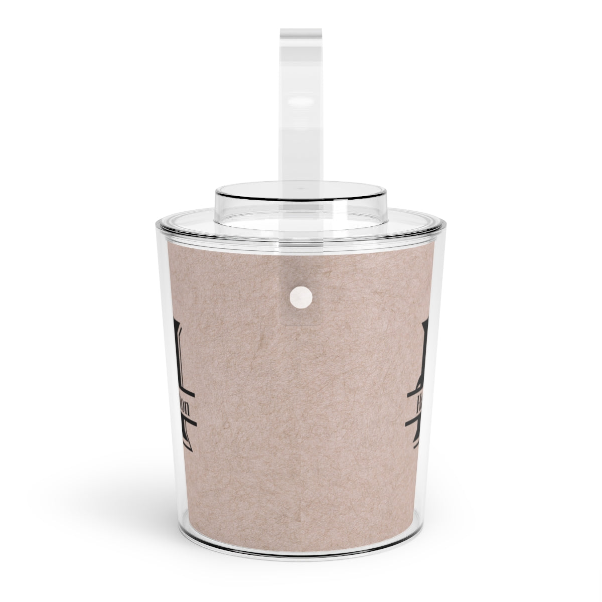 Perssonlized Ice Bucket with Tongs Split Initial With Name