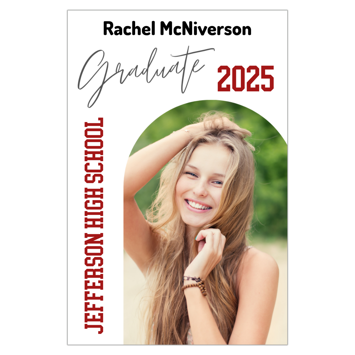 Graduation Garden Flag 12" x 18" Double-Sided Print (With or Without Pole)