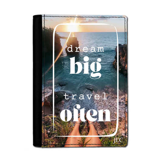 Personalized Passport Cover, Faux Leather Travel Accessory, Vegan-Friendly Passport Holder, Adventure Travel Gift, Custom Design, Stylish