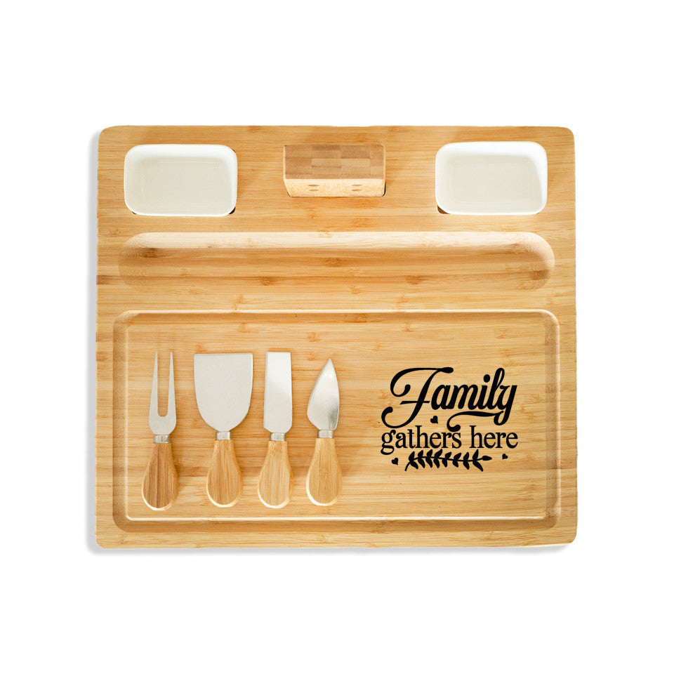 Bamboo Charcuterie Board - Family Gathers Here