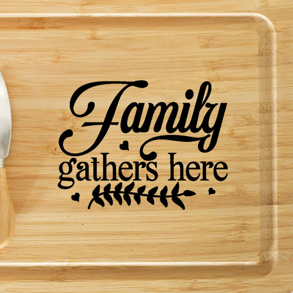 Bamboo Charcuterie Board - Family Gathers Here