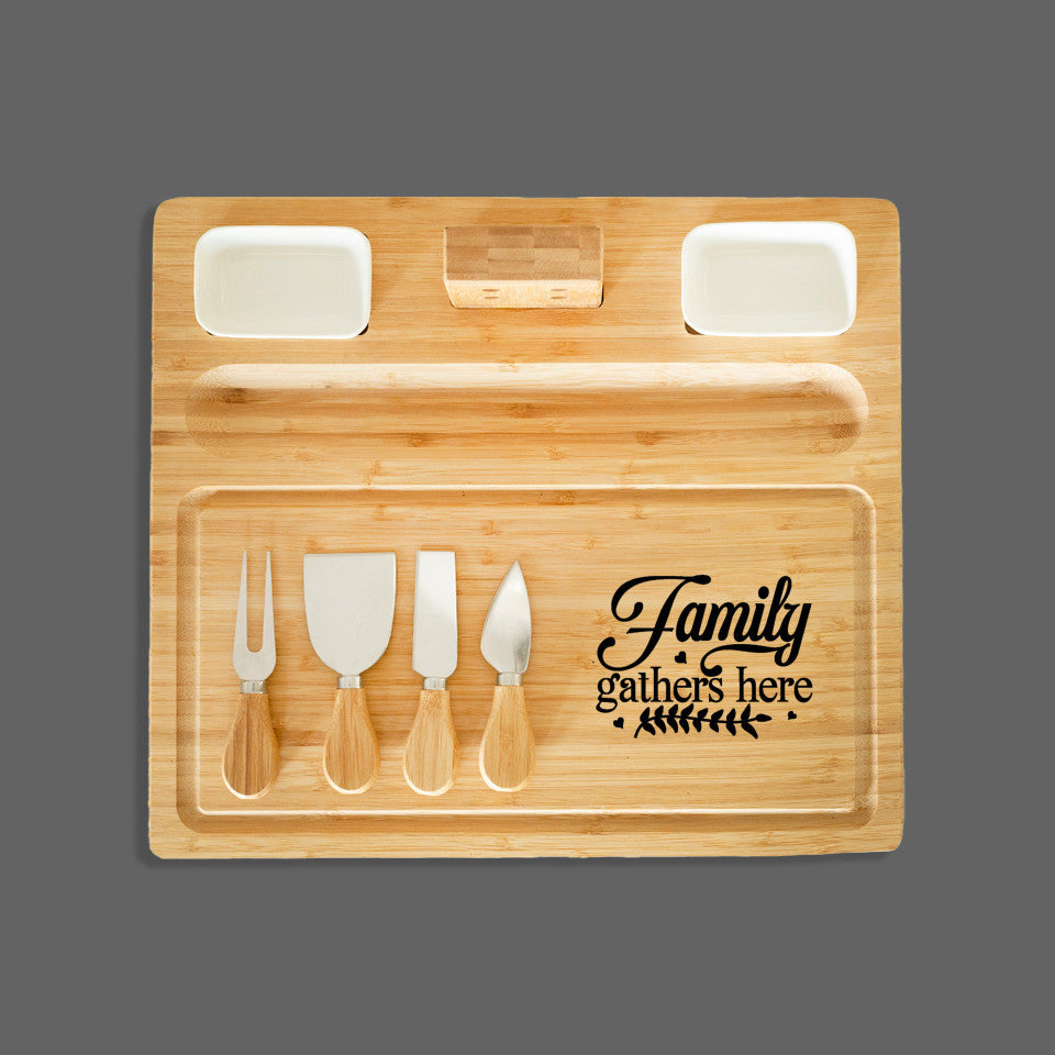 Bamboo Charcuterie Board - Family Gathers Here