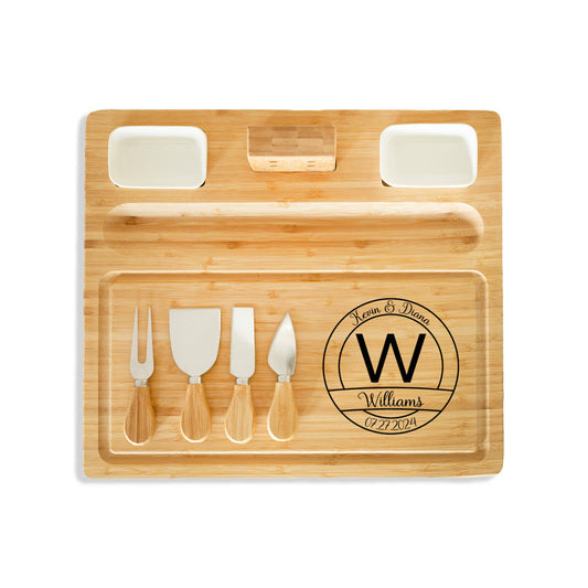 Personalized Bamboo Charcuterie Board - Name and Date