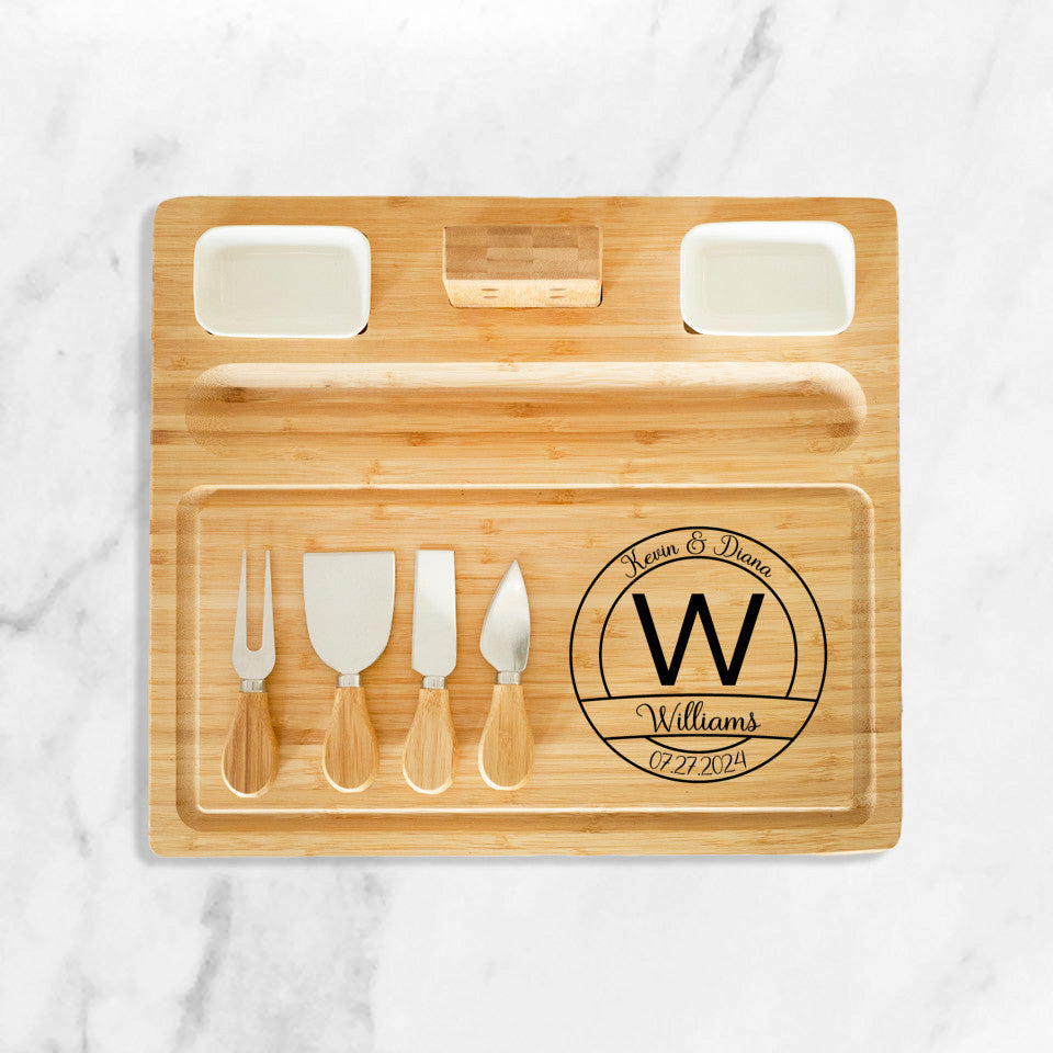 Personalized Bamboo Charcuterie Board - Name and Date