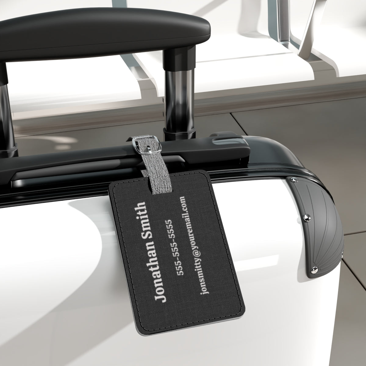 Personalized Luggage Tag Custom Travel Tags, Identifies Luggage Easily, Personalized Bag Tag with Strap, Travel Gift for Him or Her