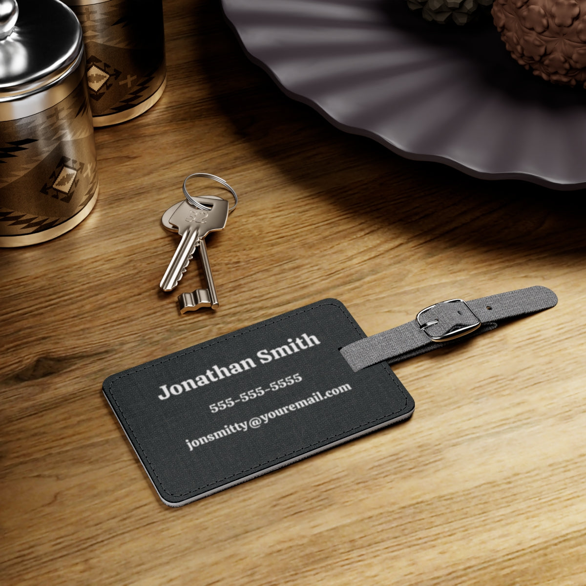 Personalized Luggage Tag Custom Travel Tags, Identifies Luggage Easily, Personalized Bag Tag with Strap, Travel Gift for Him or Her