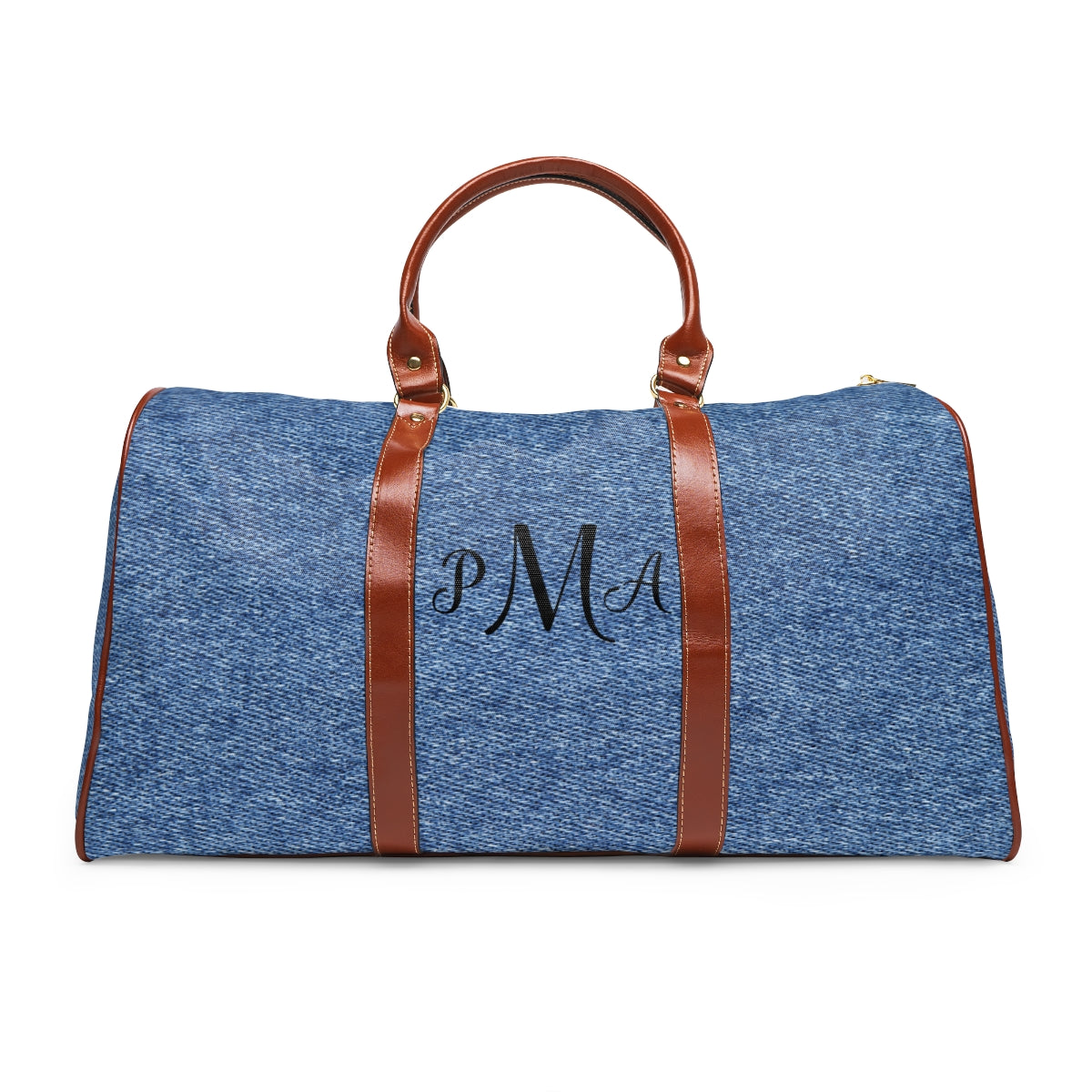 Stylish Personalized Travel Bag, Custom Waterproof Nylon Duffle, Durable Carry-On with Leather Handles, Weekend Adventure Gear