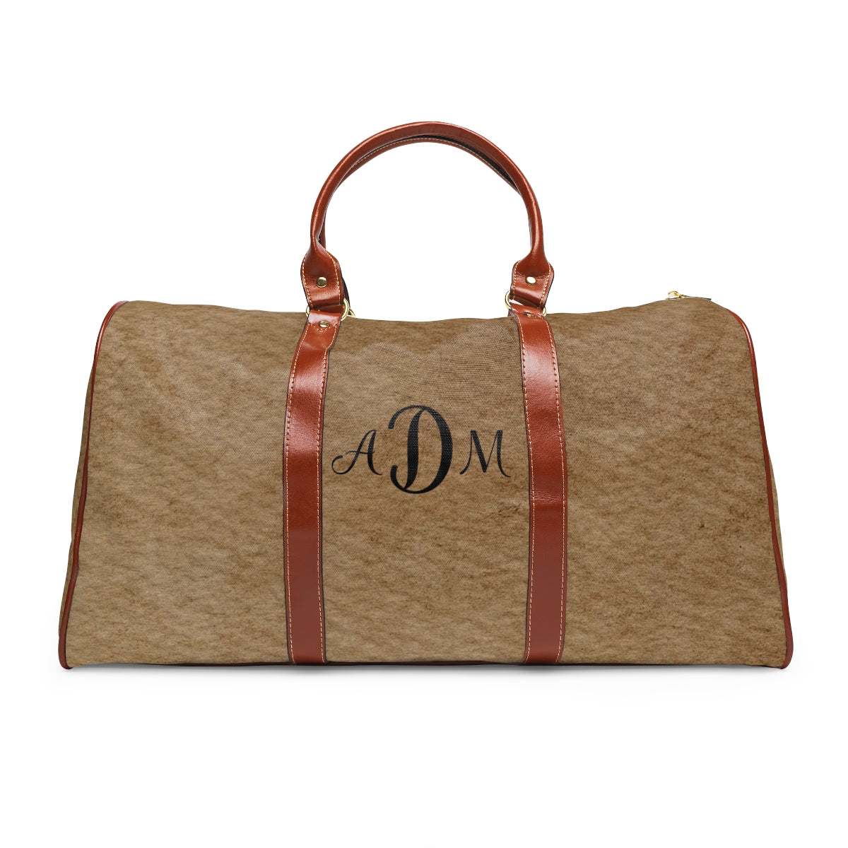 Stylish Personalized Travel Bag, Custom Waterproof Nylon Duffle, Durable Carry-On with Leather Handles, Weekend Adventure Gear