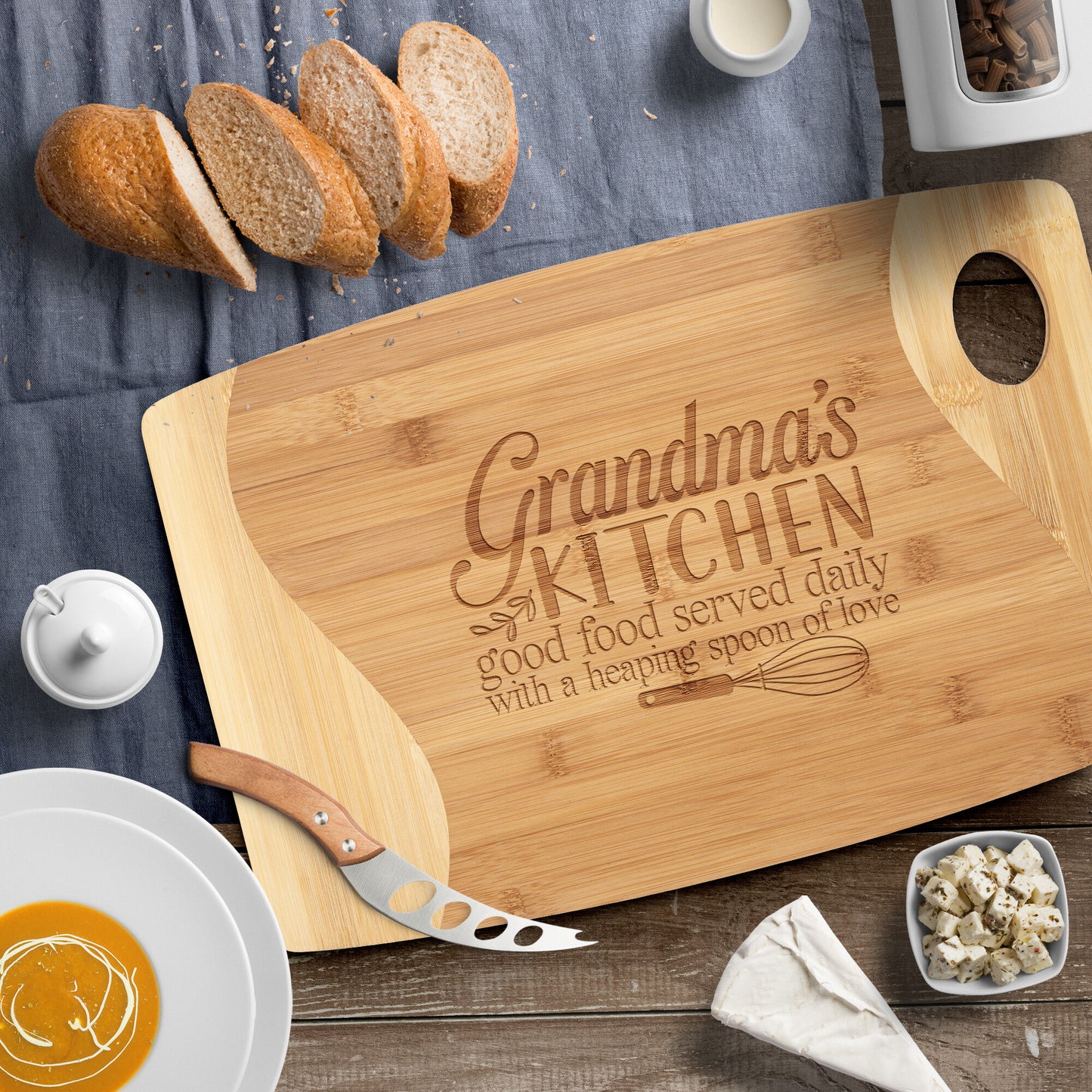 Grandma's Kitchen Bamboo Cutting Board