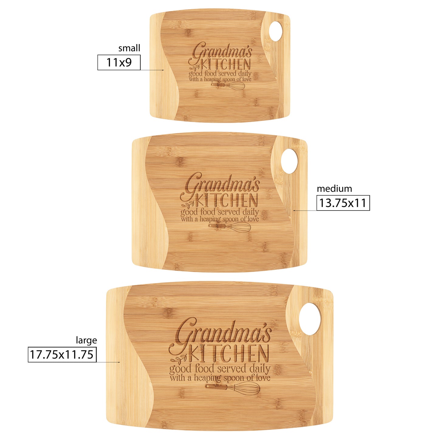 Grandma's Kitchen Bamboo Cutting Board