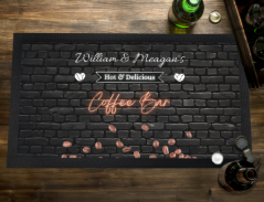 Personalized Coffee Bar Runner 18" x 10"