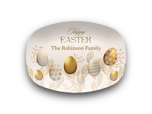 Personalized Happy Easter Golden Platter