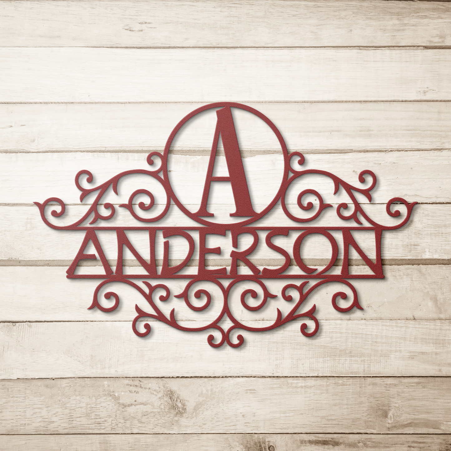 Personalized Monogram and Name Metal Art Sign