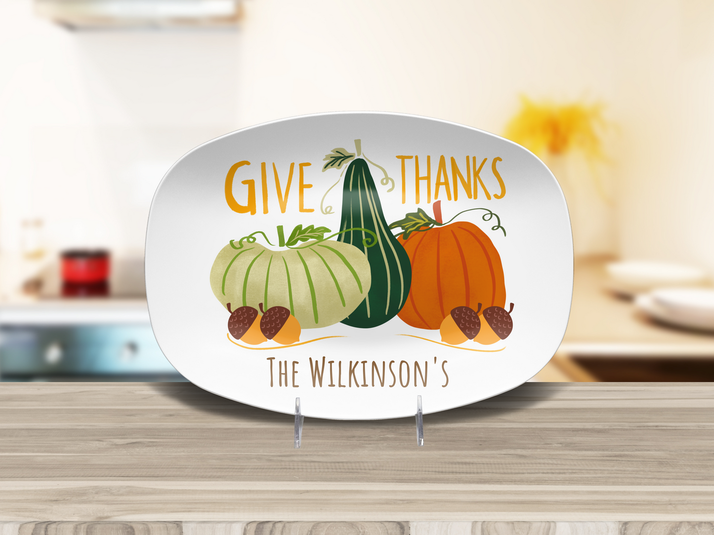 Give Thanks Personalized Serving Platter