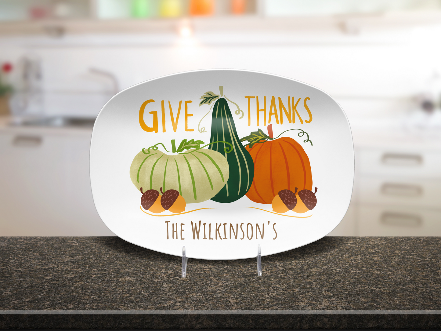 Give Thanks Personalized Serving Platter