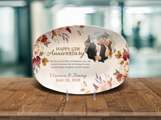 Happy 5th Anniversary Platter