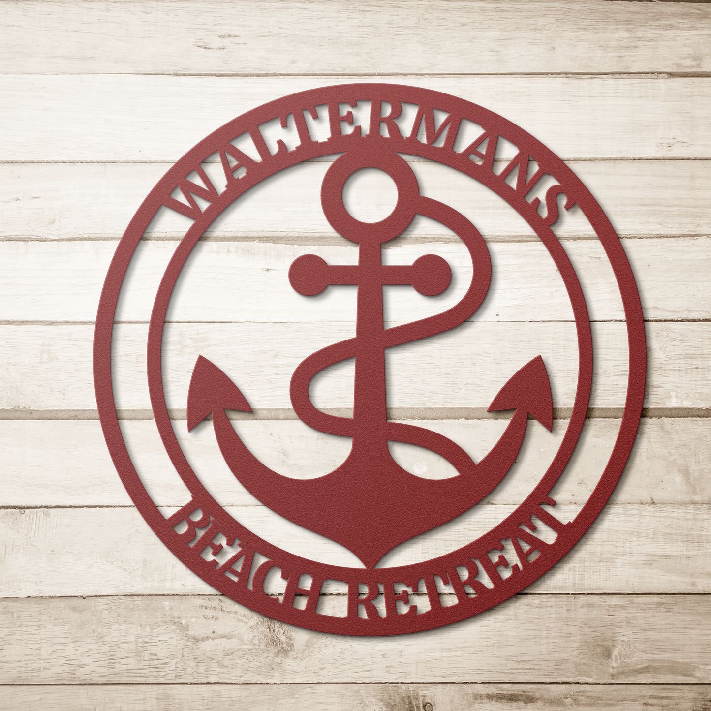 Personalized Nautical Theme Metal Art Sign