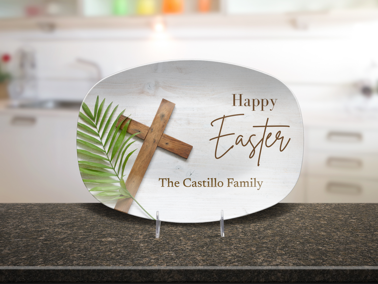 Personalized Happy Easter Blessings Platter