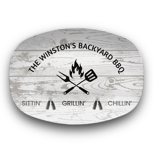 Custom Grilling Platter Personalized BBQ Platter Gift Grill Plate