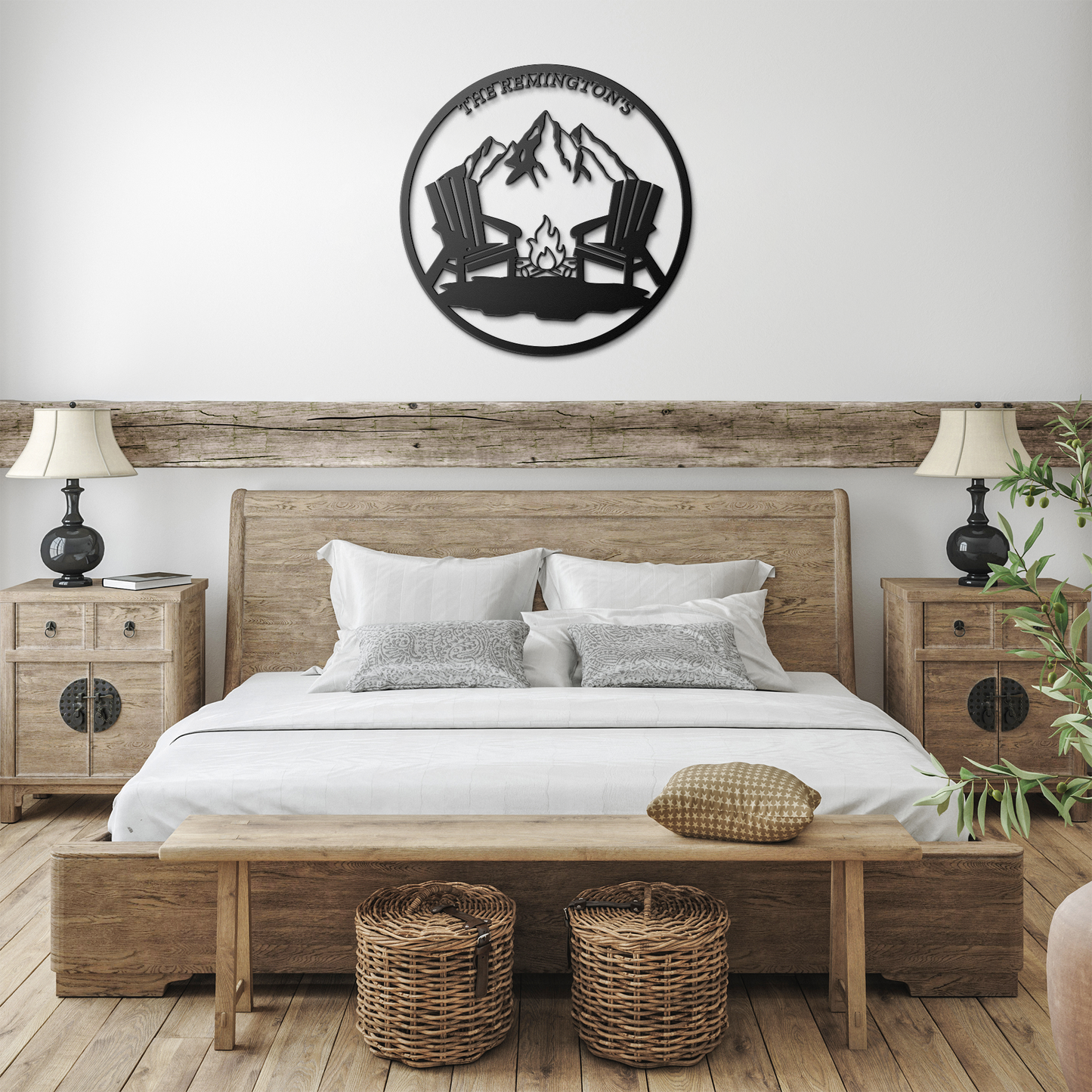 Mountain Living Personalized Metal Art Sign