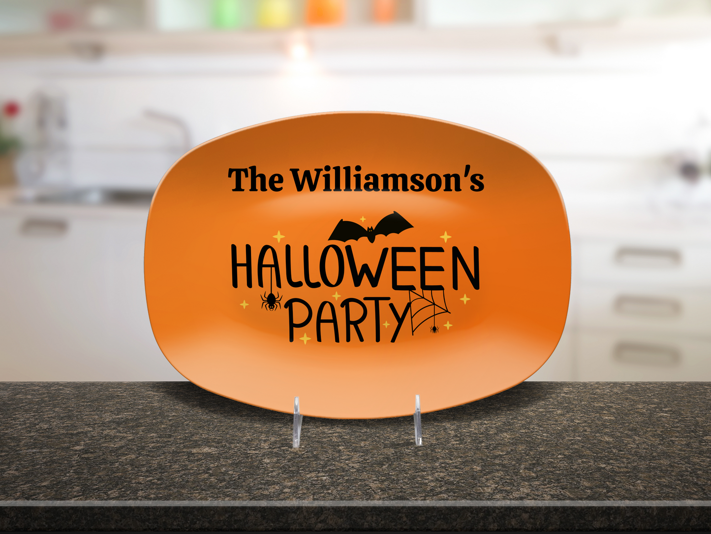 Personalized Halloween Platter (Stand optional)