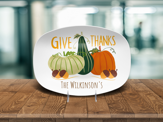 Give Thanks Personalized Serving Platter