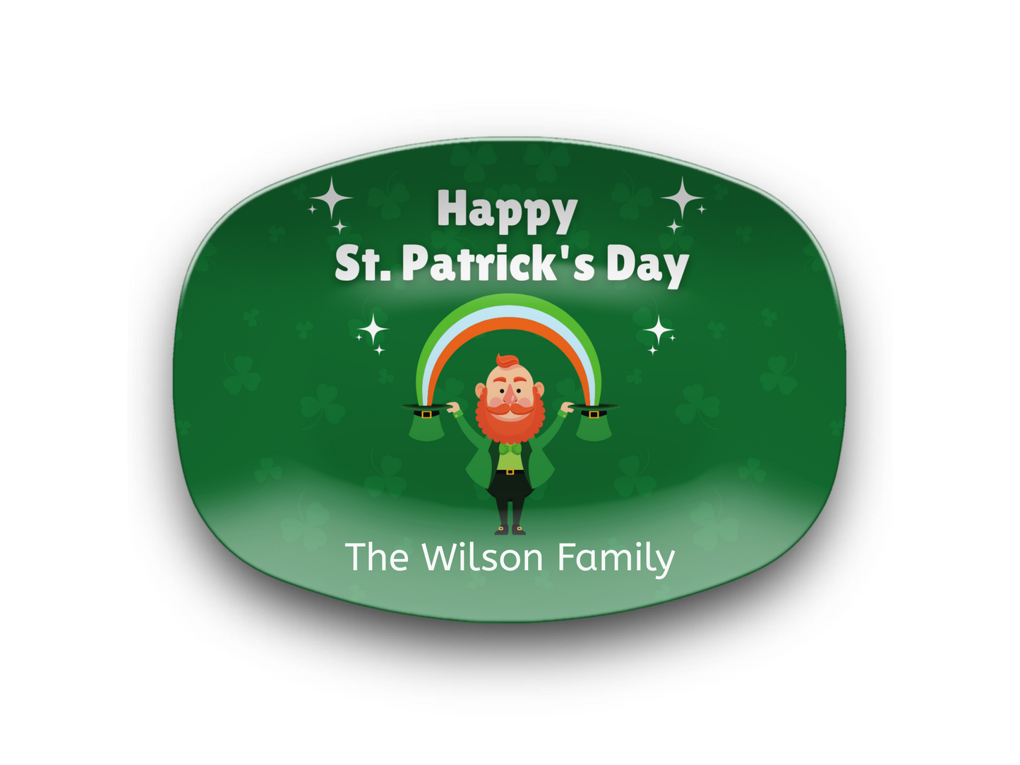 Personalized St Patrick's Day Leprechaun Platter