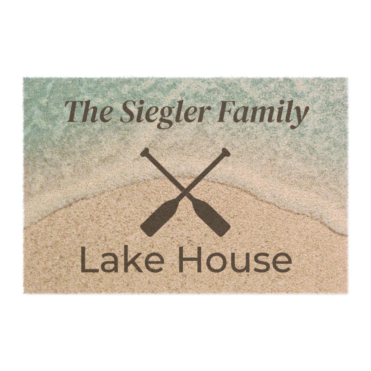 Personalized Beach Front Lake House Doormat