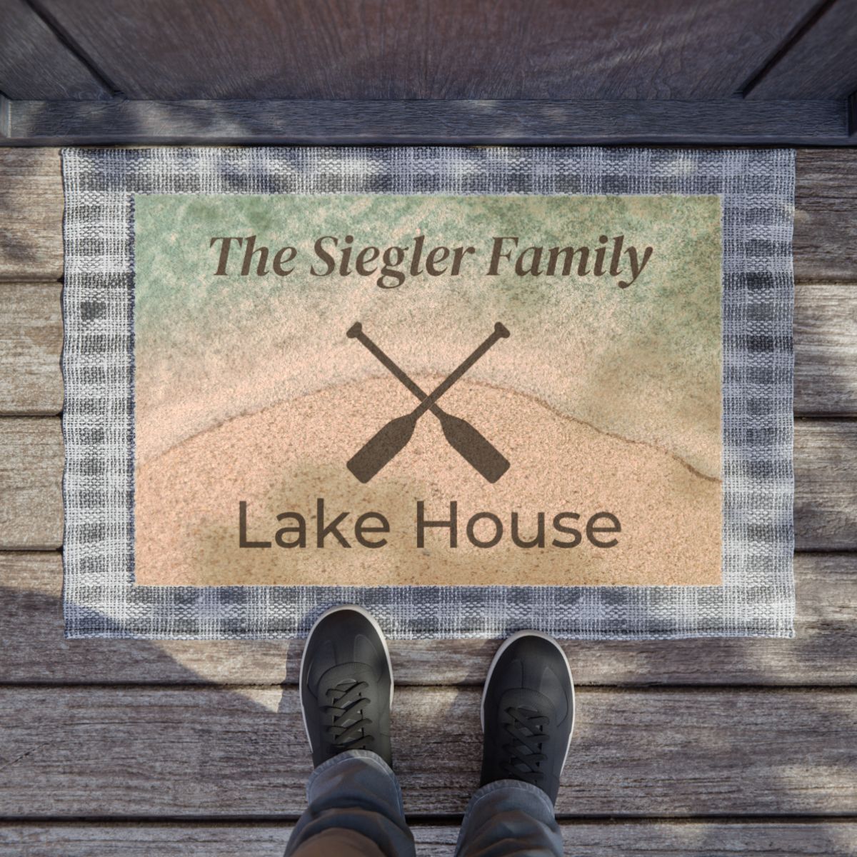 Personalized Beach Front Lake House Doormat