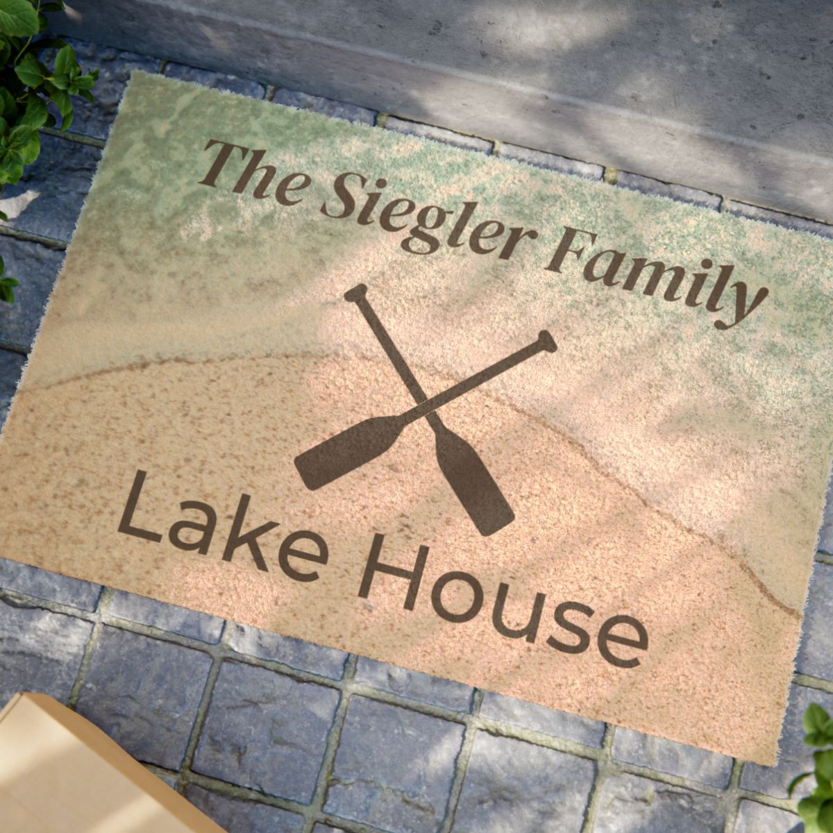 Personalized Beach Front Lake House Doormat