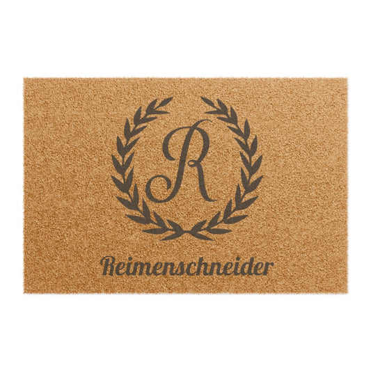 Personalized Doormat Wheat Monogram 24" x 16"