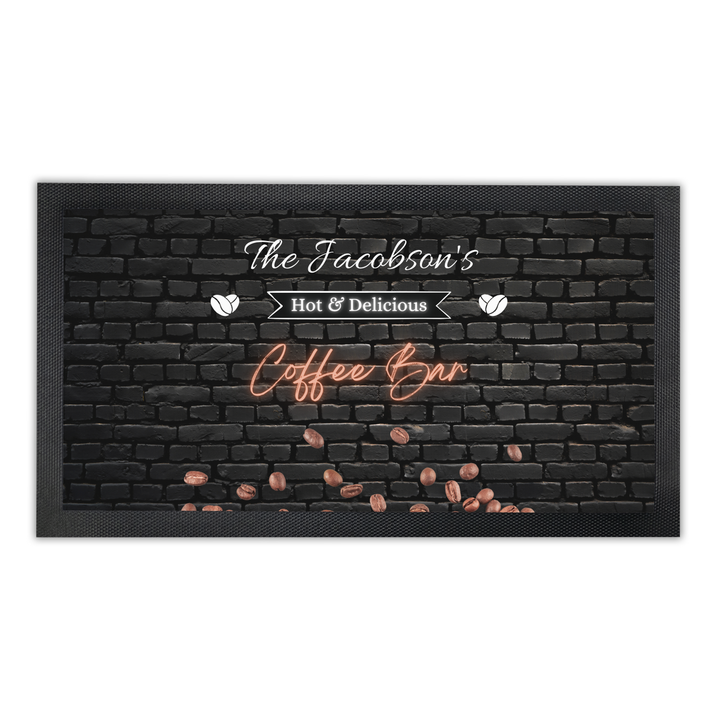 Personalized Coffee Bar Runner 18" x 10"