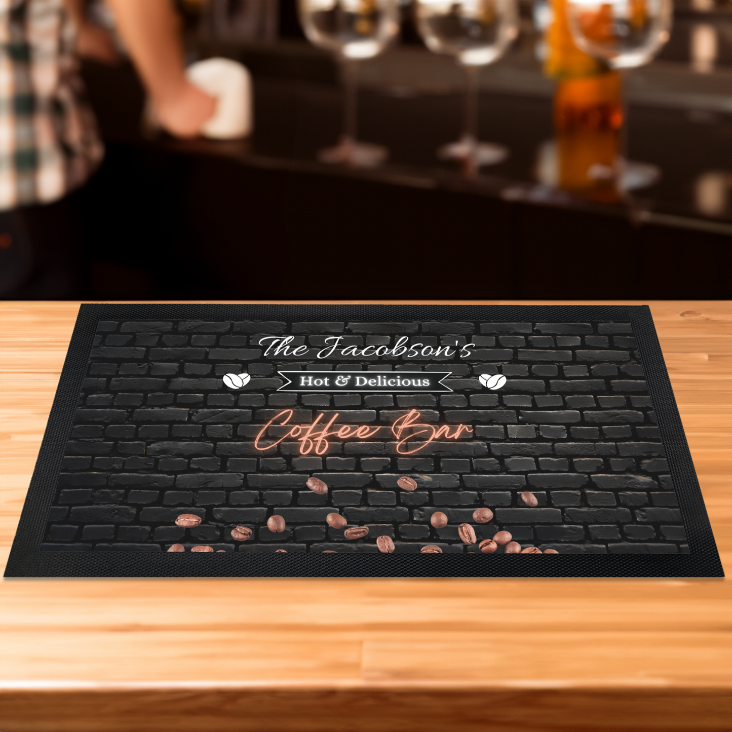 Personalized Coffee Bar Runner 18" x 10"