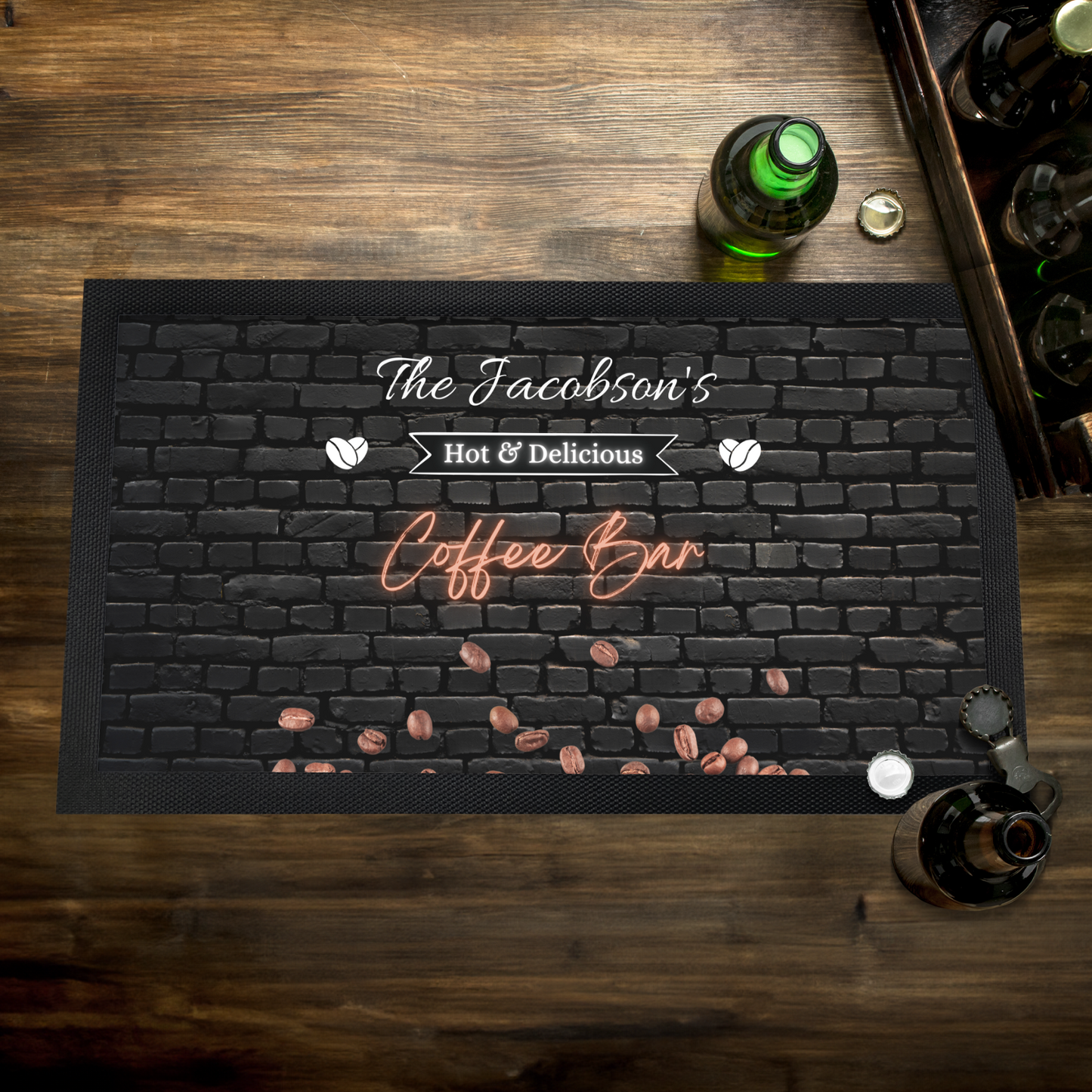 Personalized Coffee Bar Runner 18" x 10"