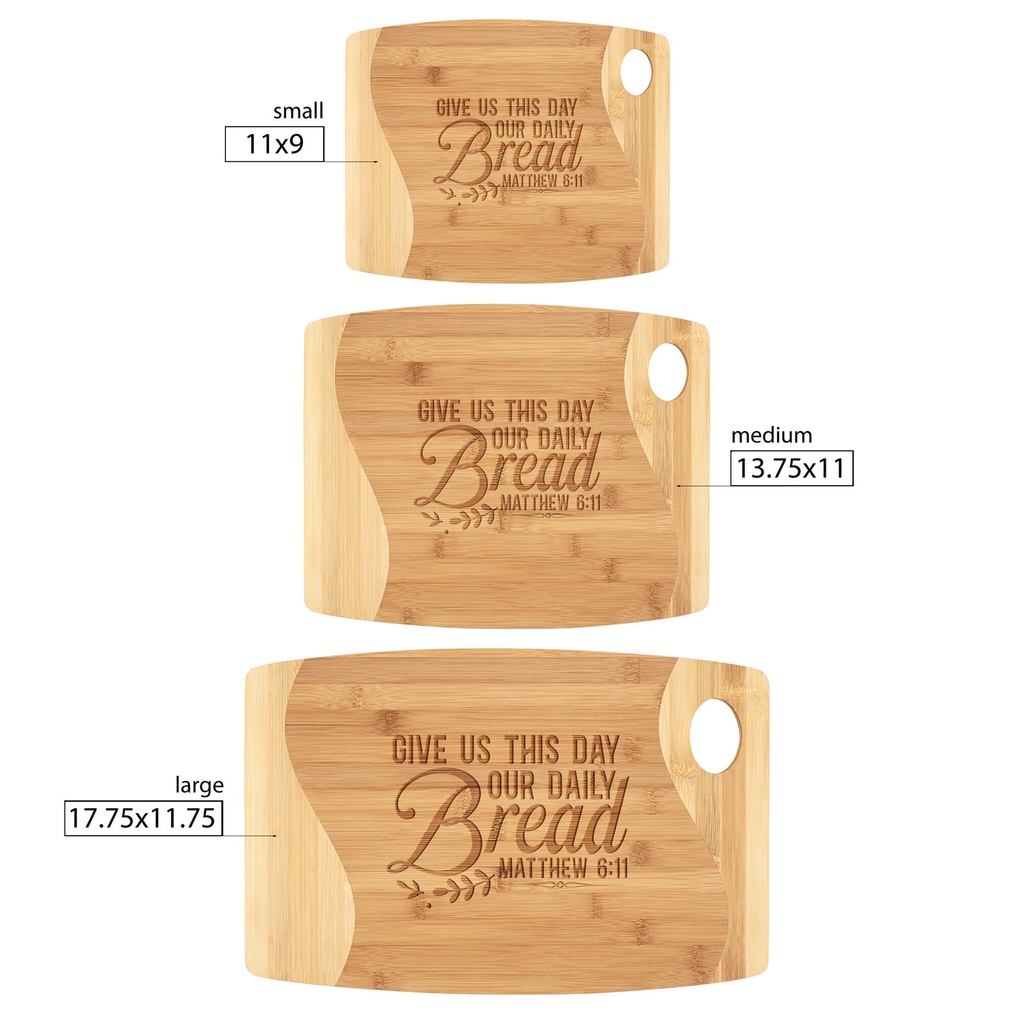 Give Us This Day Our Daily Bread Bamboo Cutting Board