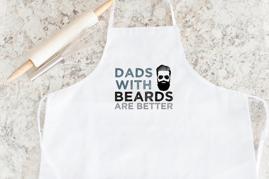 Dads With Beards Are Better Classic White Apron
