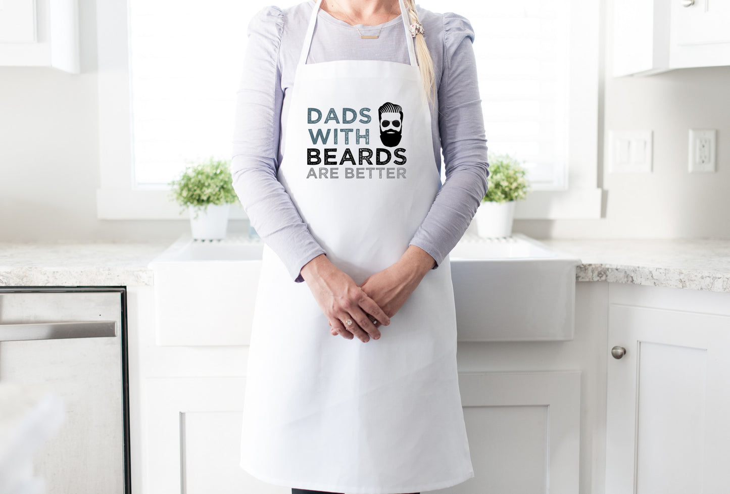 Dads With Beards Are Better Classic White Apron